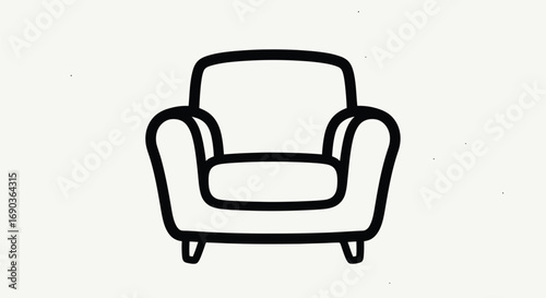 Hand drawn armchair for interior design idea