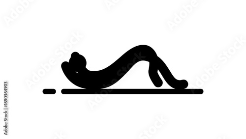 symbol of the dreamer, black isolated silhouette