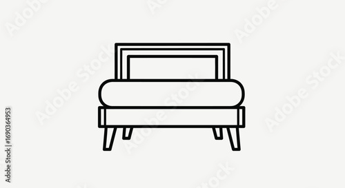 Bed for bedroom interior design and decoration