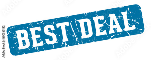 best deal rectangular sign. best deal stamp