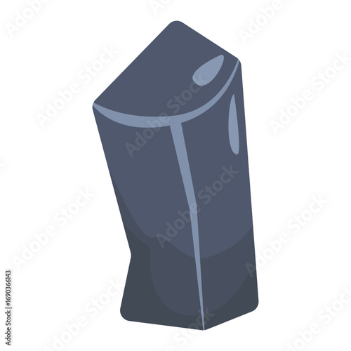 Abstract geometric shape with smooth surfaces and soft shadows against a plain background