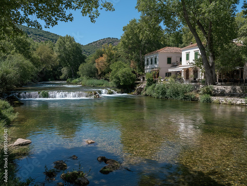 A beautiful river scene of ...