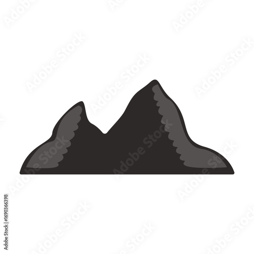 Abstract illustration of stylized mountain peaks with a minimalist design and neutral background