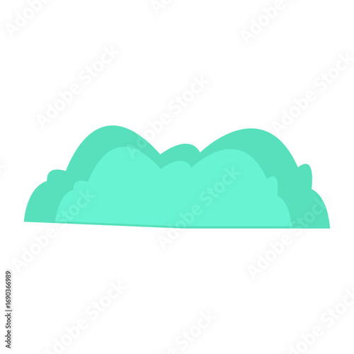 Vibrant green clouds floating against a bright blue sky, creating a serene atmosphere