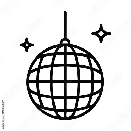 Disco ball icon vector
