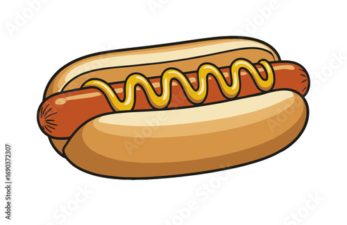 hot dog color illustration