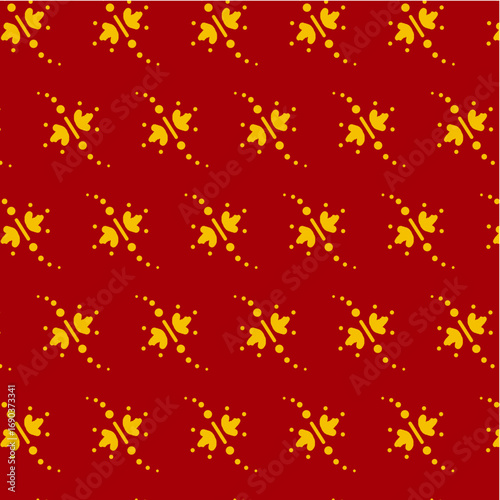 red stars background fantastic lady kurta design pattern.