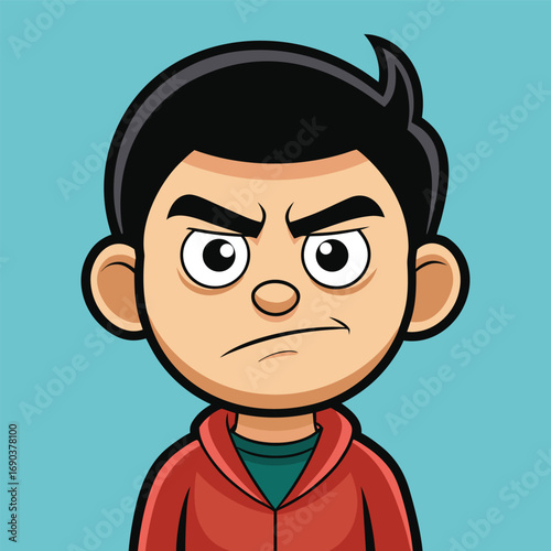 Angry Boy Cartoon Expression