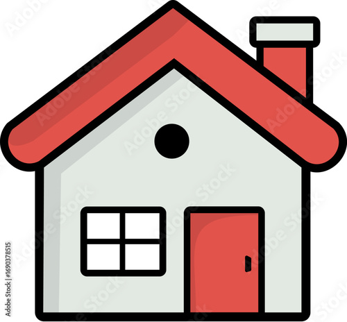 Simple house icon vector graphic for real estate property and residence symbols eps