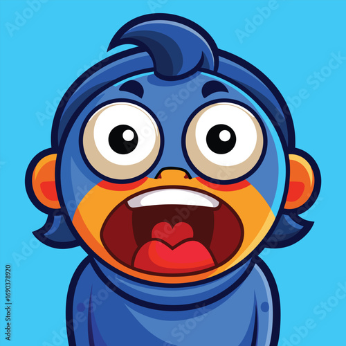 Shocked Wide-Eyed Cartoon Character