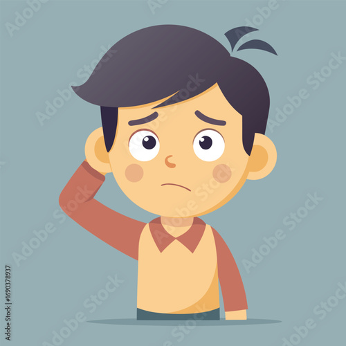 Confused Young Boy Thinking