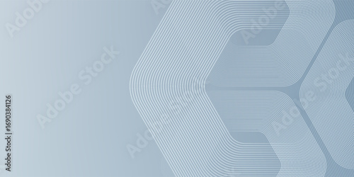 Abstract hexagon lines on gray background