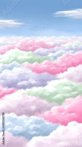background showing overexposed white light merging into pastel colors for dreamy heavenly effect