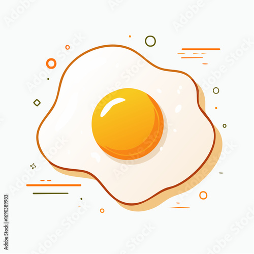 Fried Egg Illustration