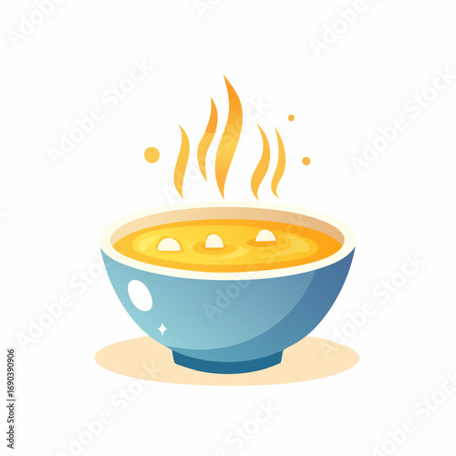 Bowl Of Hot Soup Illustration