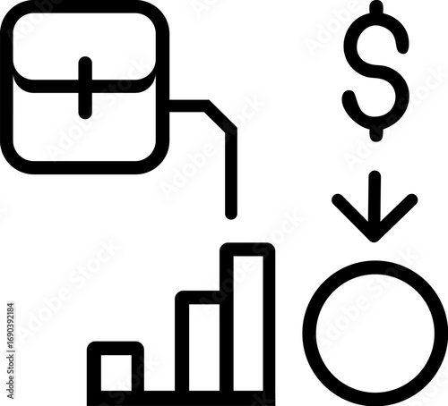 Go to market plan icon design