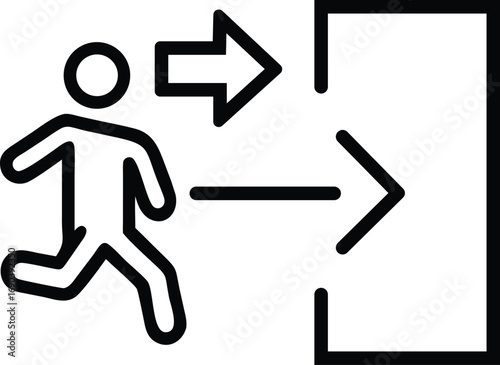 Exit strategy icon design