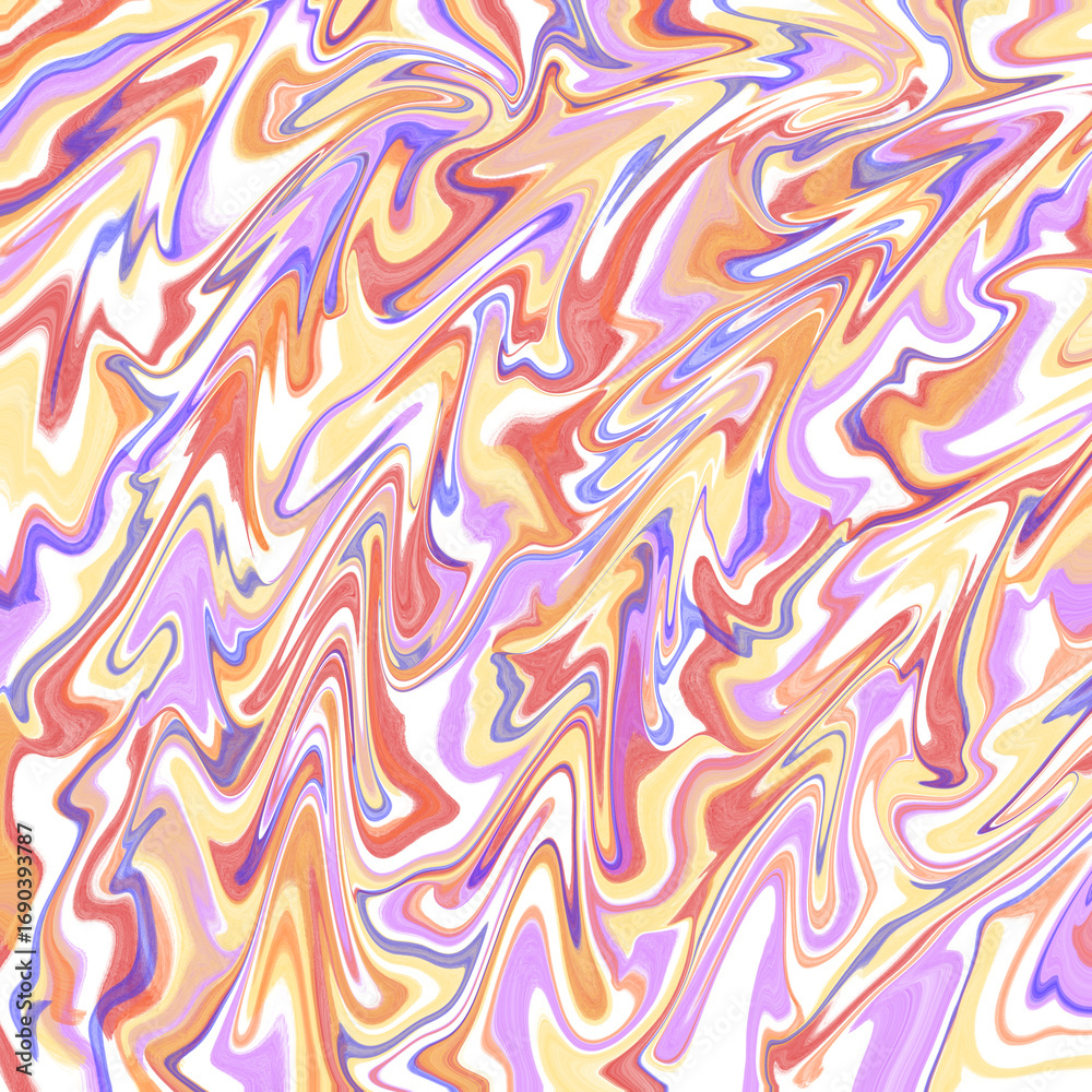 Obraz premium Pastel Peach and Lavender Marble Swirl Abstract Background
