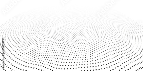 Metaverse world map globe black dots pattern wavy isolated on white background in concept Metaverse, virtual reality.