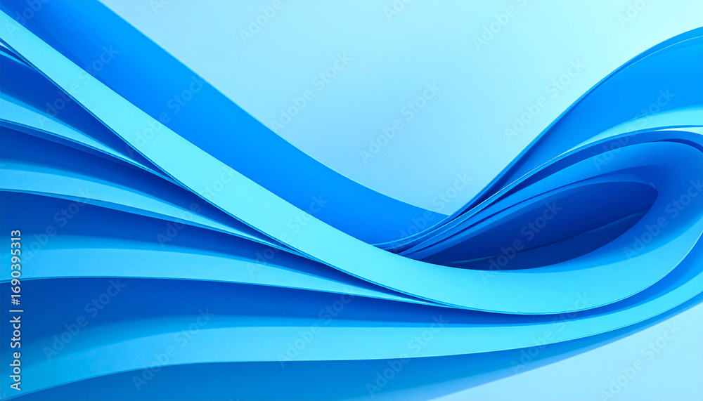 Obraz premium Abstract Blue Swirling Wave Background Design