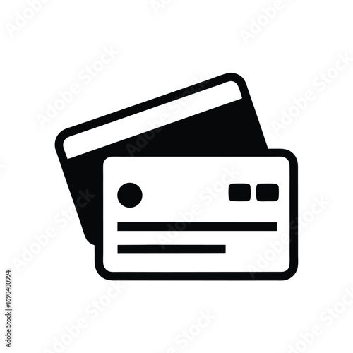 Stacked credit and debit cards showcase a modern banking and finance graphic