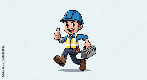Field Worker Vector Illustration Flat Design of Agriculture, Construction, and Outdoor Labor in Modern Minimal Style