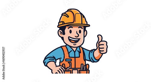 Field Worker Vector Illustration Flat Design of Agriculture, Construction, and Outdoor Labor in Modern Minimal Style