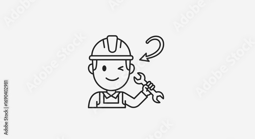 Field Worker Vector Illustration Flat Design of Agriculture, Construction, and Outdoor Labor in Modern Minimal Style