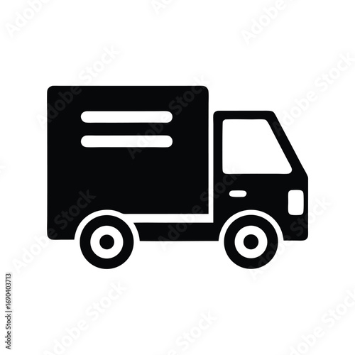 The sleek, black truck offers a simplified mobile logistics transportation solution