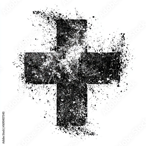 Grunge cross design