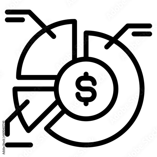 Market share  icon in vector illustration
