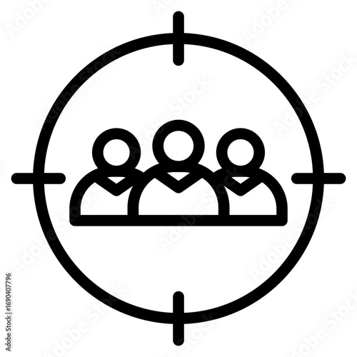 Target audience  icon in vector illustration