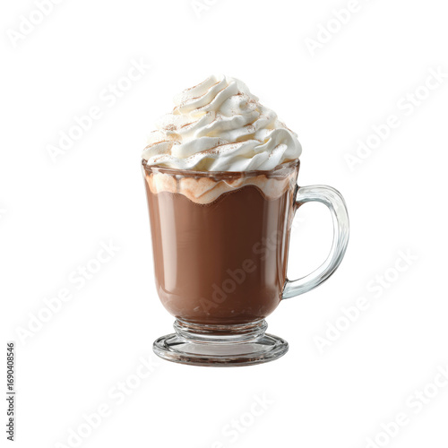 Delicious Hot Chocolate with Whipped Cream and Cinnamon