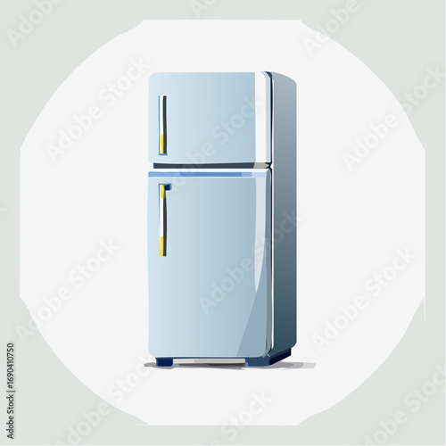 Light Gray Modern Refrigerator