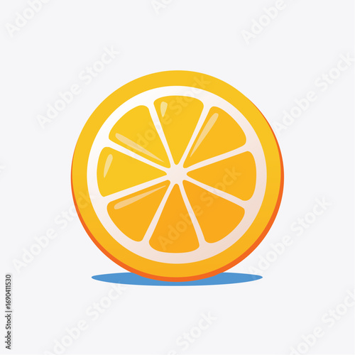 Citrus Slice Against White Background