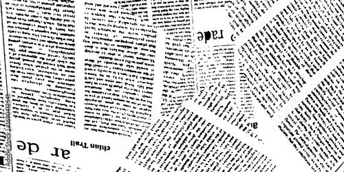 Rough vector background abstract grunge texture old vintage newspaper. Vector white and black newspaper paper grunge pattern old aged texture.	