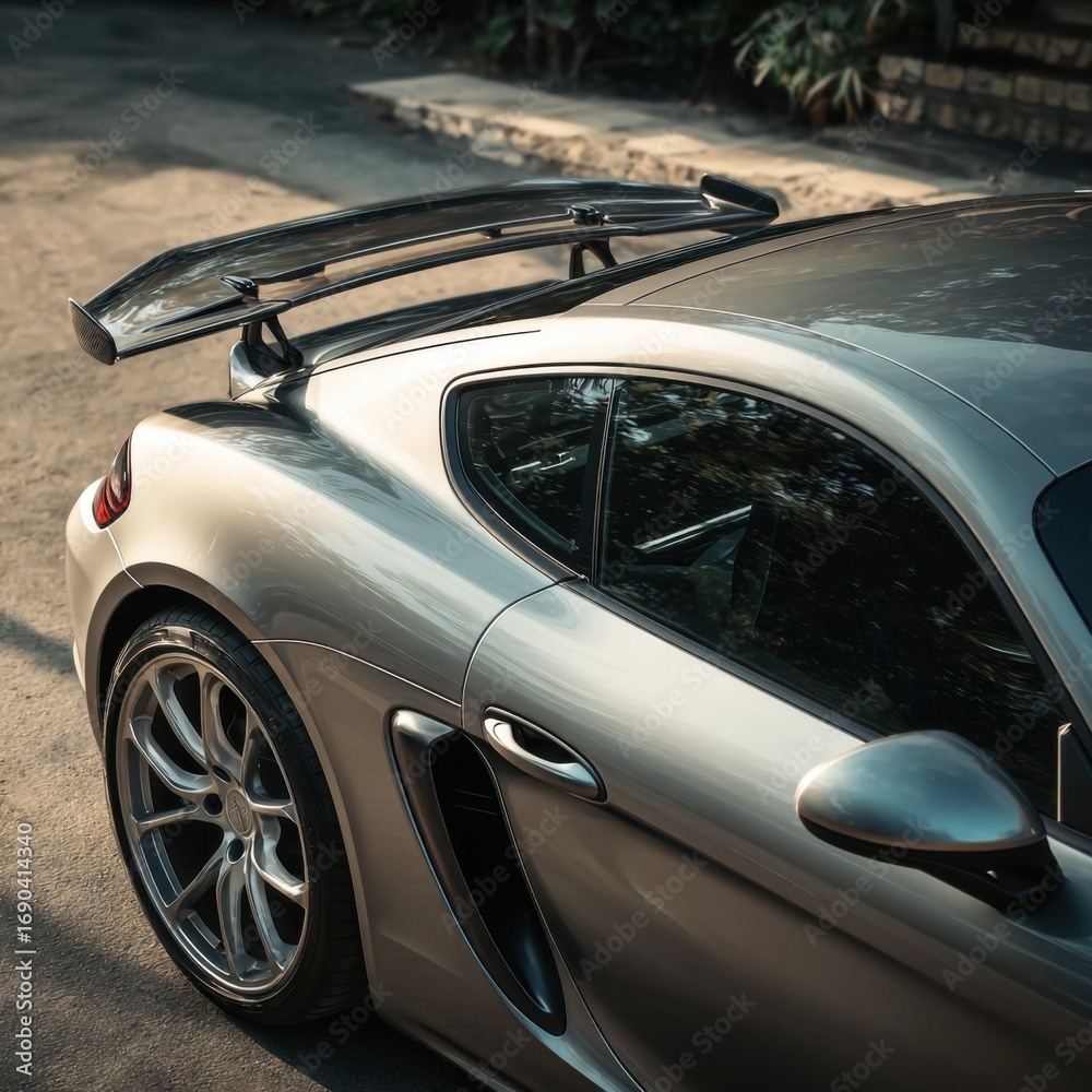 Fototapeta premium A sporty car featuring a stylish removable T-top, showcasing modern design.