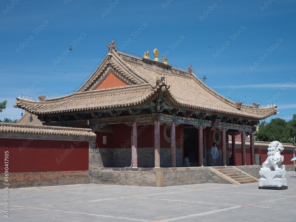 Fototapeta premium Beizi Temple in Xilihot, Inner Mongolia, China