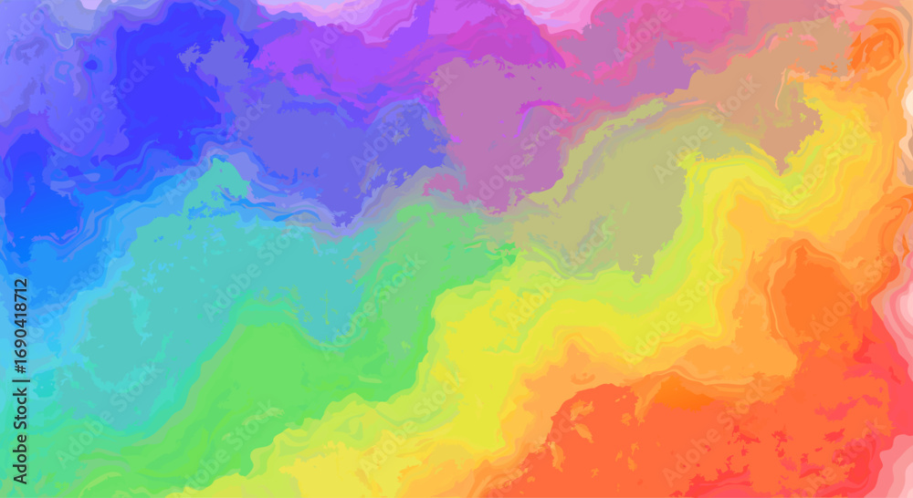 Obraz premium Vibrant Watercolor Rainbow Background Texture - EPS