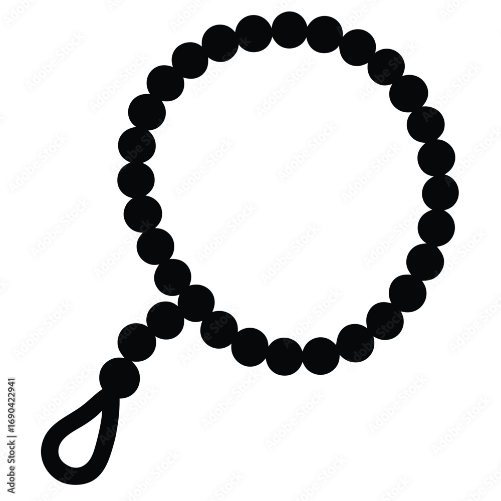 Obraz premium prayer beads mala vector icon