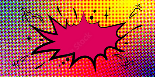 Vibrant Multicolor Halftone Background in Pop Art Style