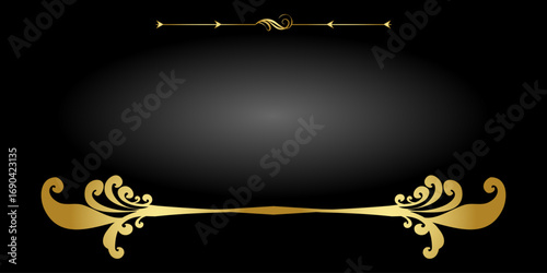 Elegant Black and Gold Ornamental Background