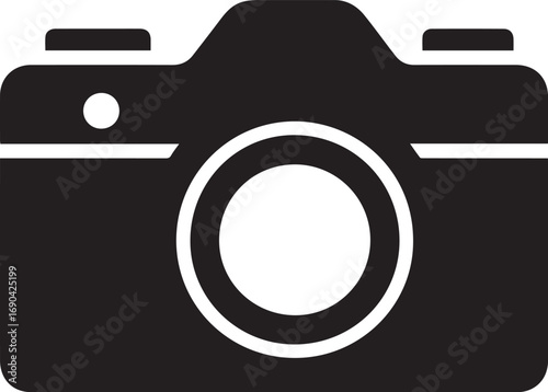 Minimalist black camera icon silhouette