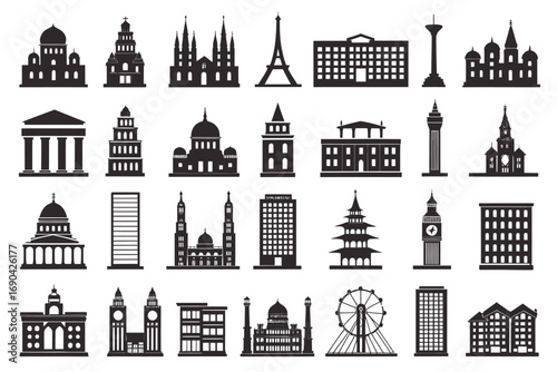 Various transportation icons including cars, boats, and planes  