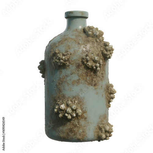 Old Bottle Isolated on Transparent Background