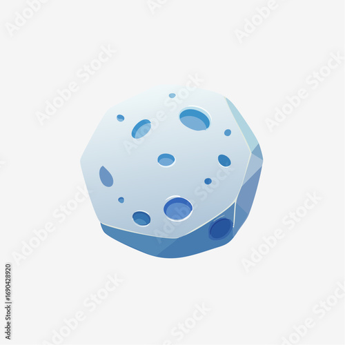 Icône vectorielle minimaliste d’astéroïde spatial