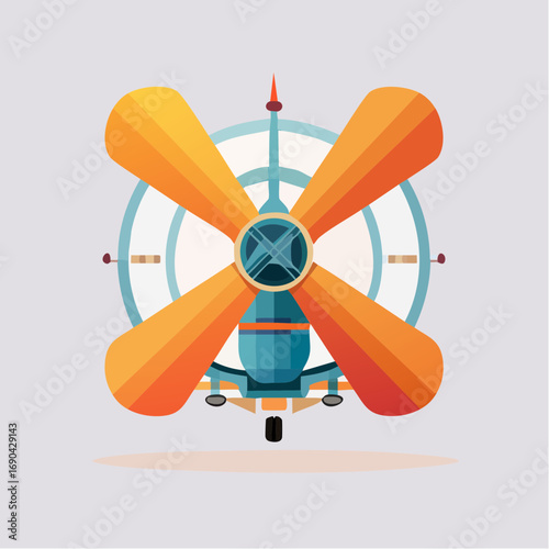 Icône vectorielle minimaliste d’ULM aéronautique