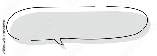 シンプルでおしゃれな手描き吹き出しのイラスト