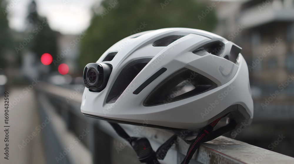 Fototapeta premium Un casque avec un caméra vidéo.