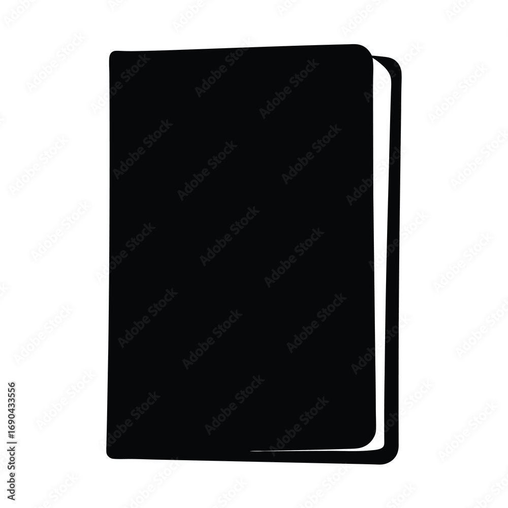 Fototapeta premium Silhouette vector illustration of a book for diverse design applications